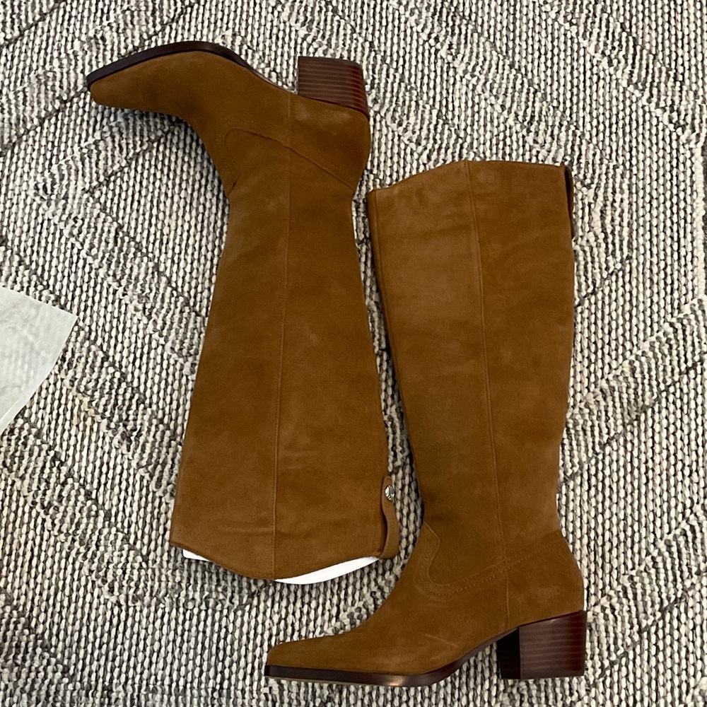 NWT NIB Dolce Vita suede tall Brown Over the Knee Boots Virona H20